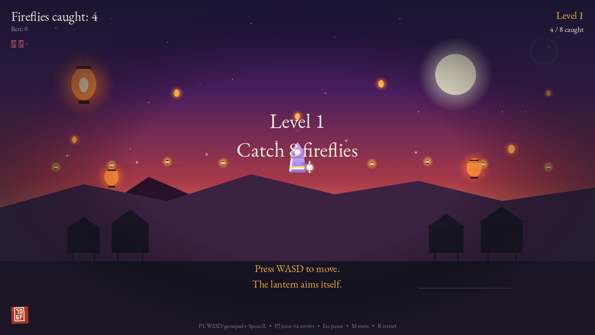 Solo combat in the Dusk biome — catching fireflies